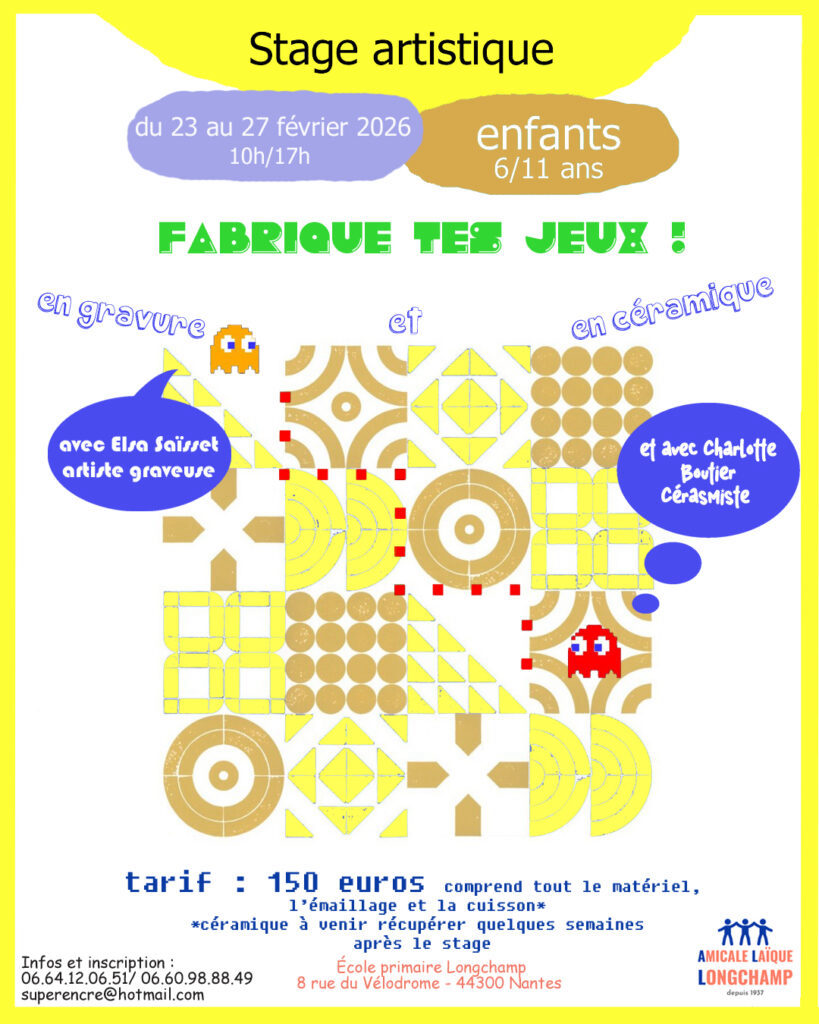 Stage artistique pendant les vacances scolaires de février 2026